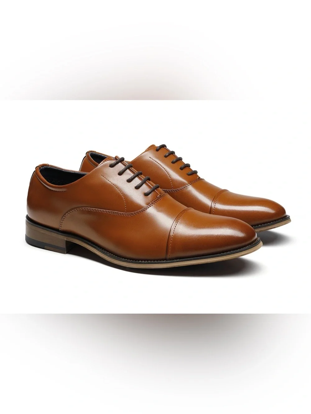 NEW In Box Men’s  Bruno Marc Brown Cap-Toe Oxford Dress Shoes